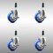 Service Caster 4 Inch 316SS Blue Poly Swivel 3/4 Inch Expanding Stem Caster Set Brake SCC SCC-SS316EX20S414-PPUB-BLUE-TLB-34-4 - alternate 1